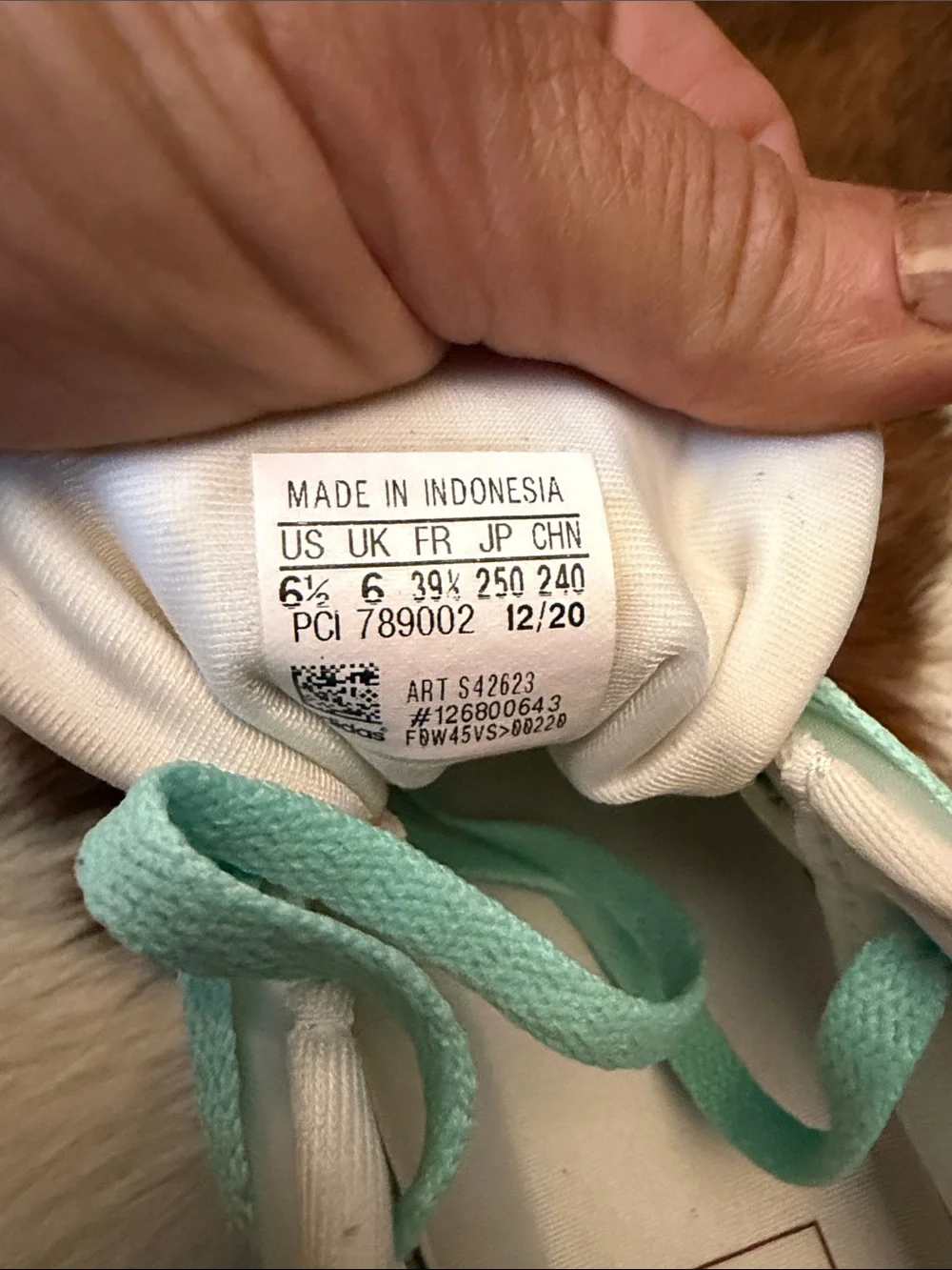 adidas Kids Superstars with Mint Laces